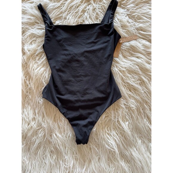 Skims Fits Everybody Square Neck Bodysuit Onyx Size XS - Picture 4 of 9